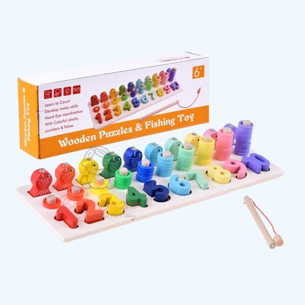 Educational Wooden Puzzles & Fishing Toy