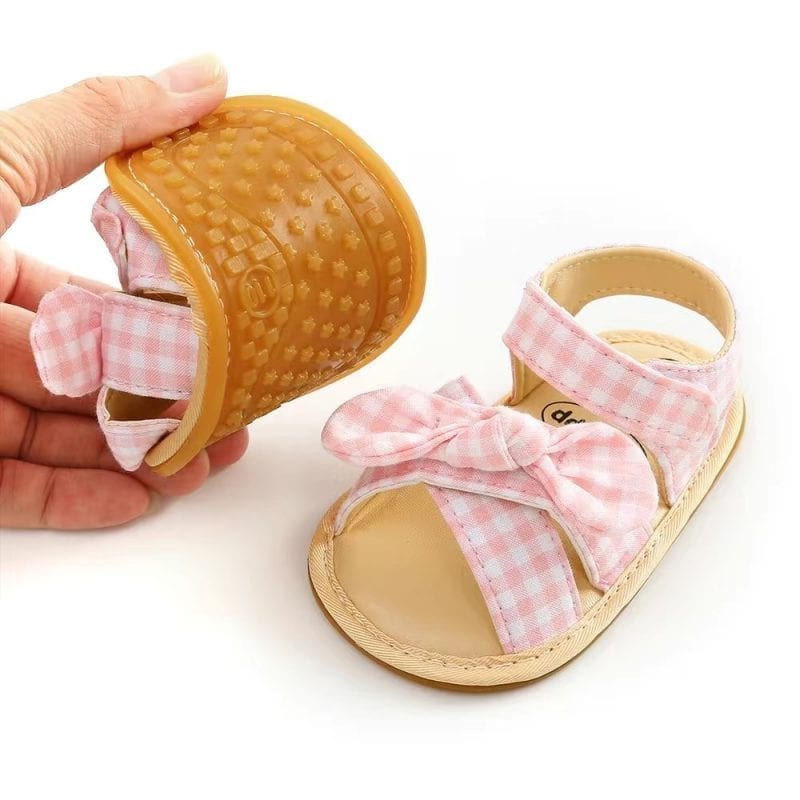 Baby Girls Flats Anti-Slip Rubber Sole Bow Toddler Princess Dress Shoes 342