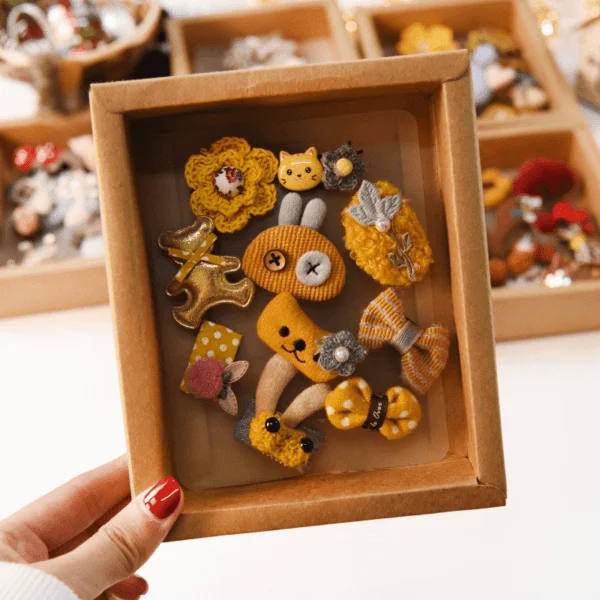 Baby Girl Hair Clip Set 10 Pcs Mixed Cartoon Styles 10G
