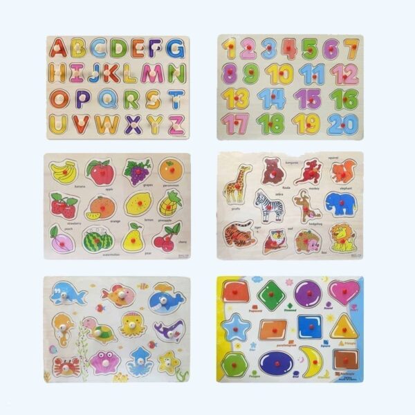 Educational Wooden Toy Pin Board (30 CM)