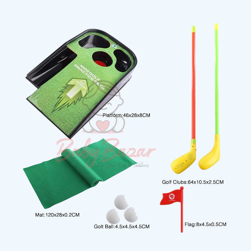 Mini Golf Putting Green Putting Mat Set with Sound Effect for Kids, Toddlers, Golf Beginner – Mini Golf Practice Set