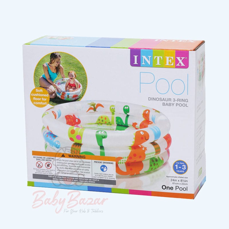 Bath Tub INTEX junior 61*22 CM Inflatable Swimming Pool Multiple 57106NP