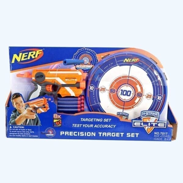 NERF Precision Target Set Blaster Toy Gun with Shooting Target 7017