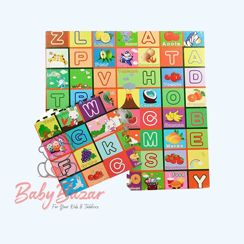 Kids PVC ABC Kits with Interlocking Tiles Foam Floor Alphabet and Pictures Puzzle Mat