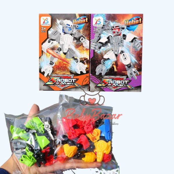 Robot Assembling Building Blocks Kids Educational Toys Puzzle - Ash