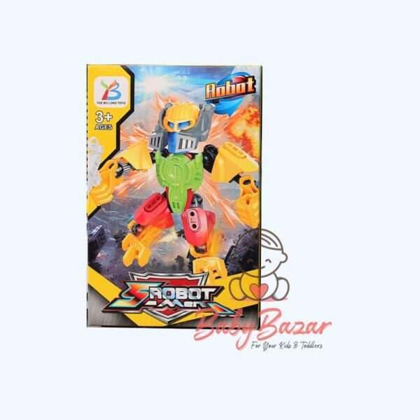 Robot Assembling Building Blocks Kids Educational Toys Puzzle - Blue