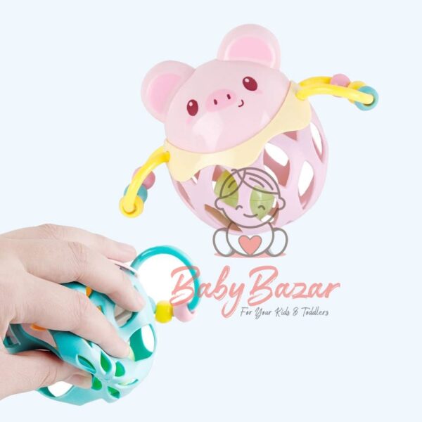 Cute Baby Rattle Soft Rubber Teether Toy for Newborn