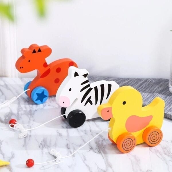 Animal Pull Wooden Toy For Kids