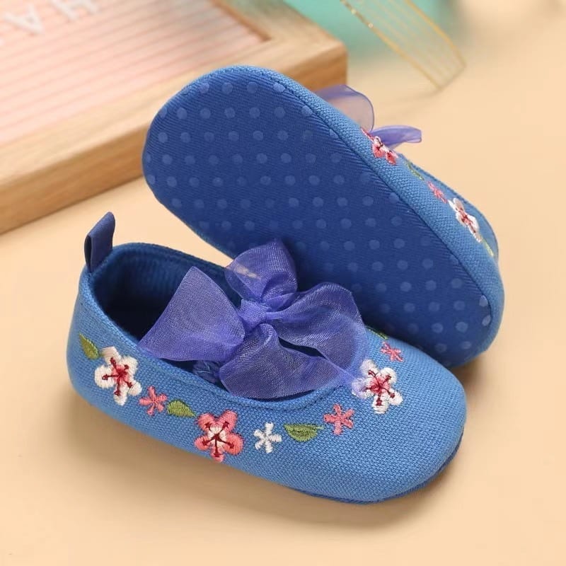 Baby Girls Flats Anti-Slip Sole Bow Toddler Princess Dress Shoes 340