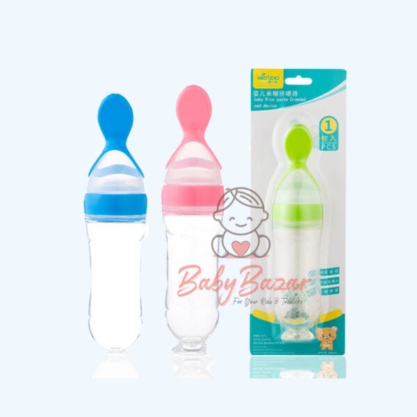 Baby Silicone Rice Paste bottle soft squeeze spoon food feeder 9248 Xierbao