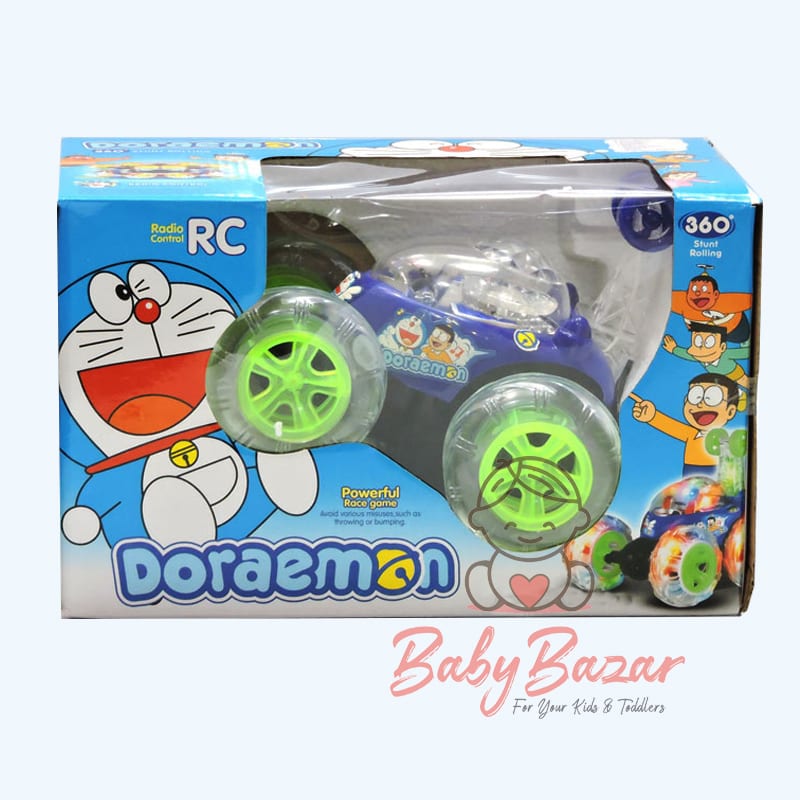 Doraemon Remote Control Powerful Racing Car, 360° Super Rotation,Lights & Music