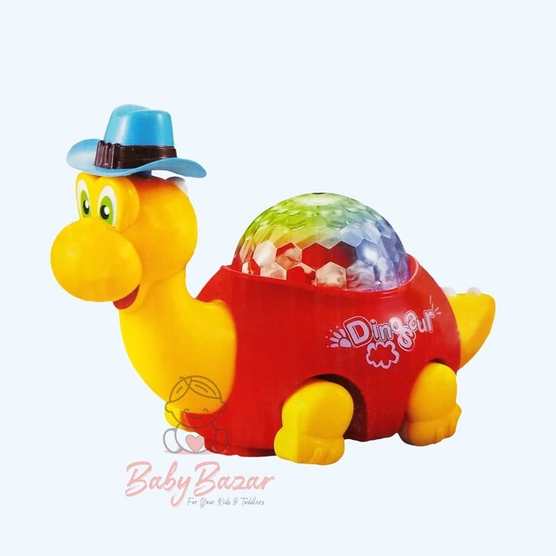 Funny Dinosaur with 4D Light, Music and Omni Directional Battery Operated Toy