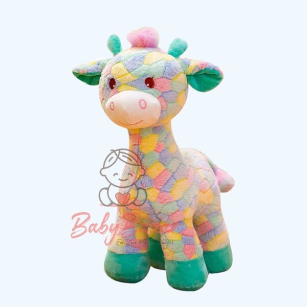 60cm Lovely Baby Toys Rainbow Giraffe Plush Toys Dolls For Kids