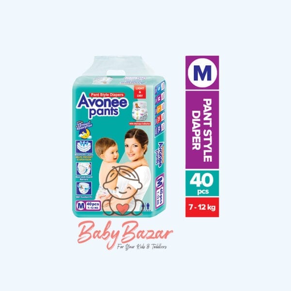 Avone Pants Baby Diaper Medium (M) (7-12 kg) 40pcs