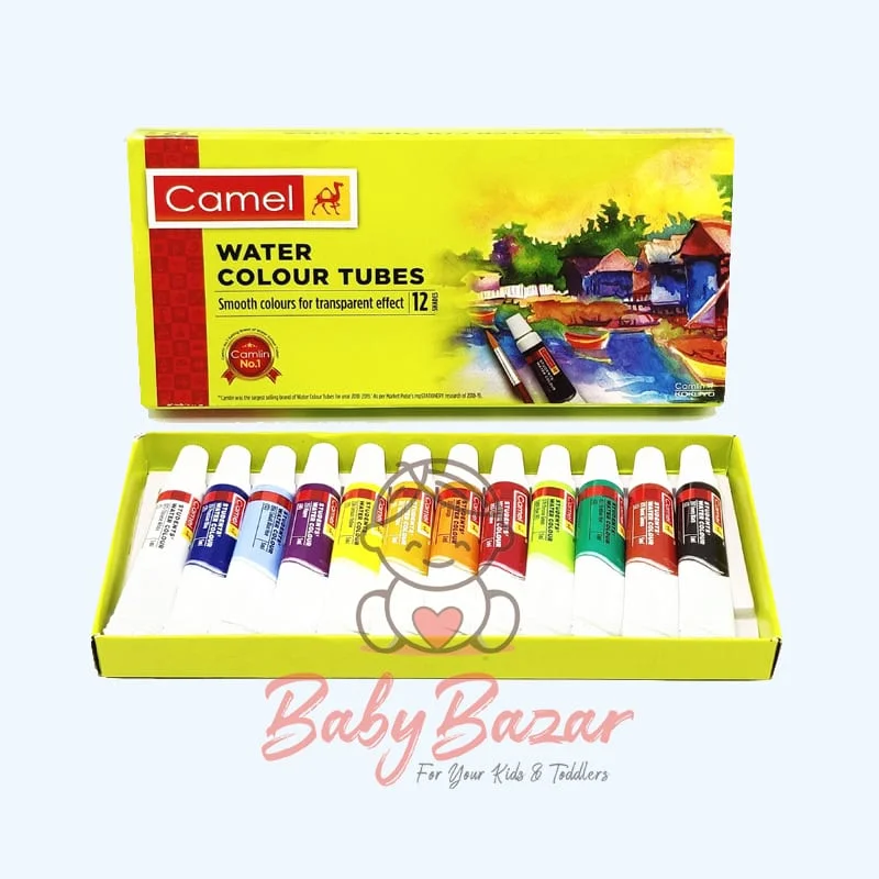 Camel Water Color Tubes - 5ml Each 12 Shades