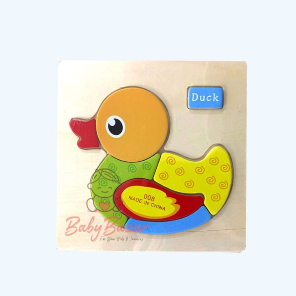 Intelligence Kids Wooden 3D Puzzle Educational Toys Duck