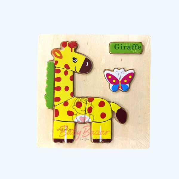 Intelligence Kids Wooden 3D Puzzle Educational Toys giraffe