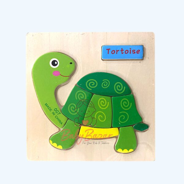 Intelligence Kids Wooden 3D Puzzle Educational Toys Tortoise