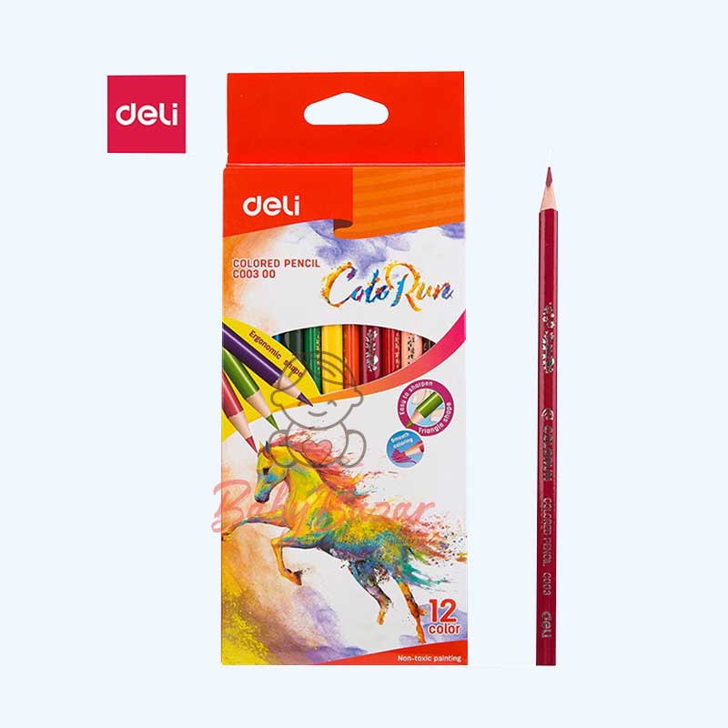 Deli Colored Pencils C003 12 Color