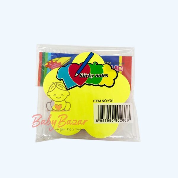 Sticky Notes Flower Shape 3x3 Inch 5 Colors 100 Sheets
