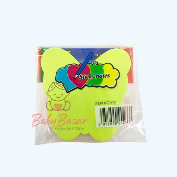 Sticky Notes Butterfly Shape 3x3 Inch 5 Colors 100 Sheets