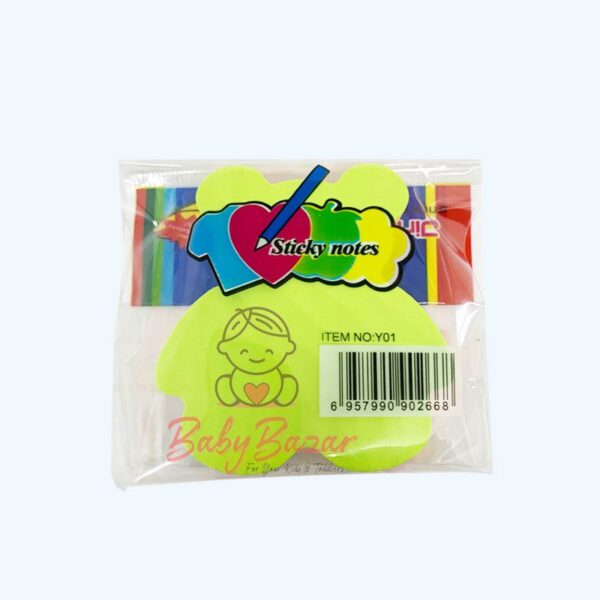 Sticky Notes Bear Shape 3x3 Inch 5 Colors 100 Sheets