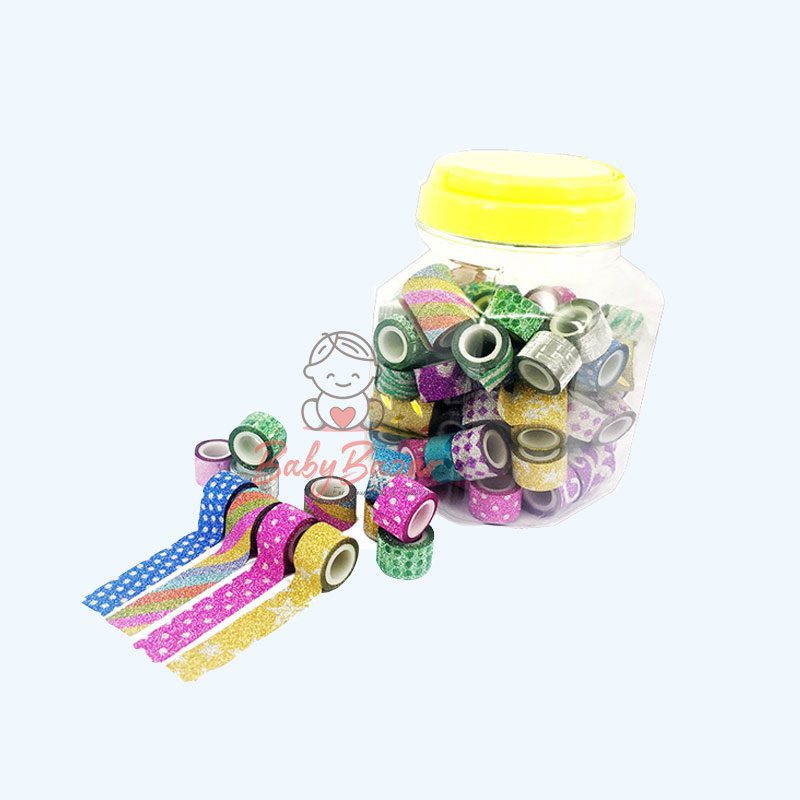 Mini Decorative Washi Tape 48 Pack Glitter