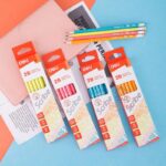 Deli Graphite Pencil 2B With sharpener and Eraser - 12 Pcs