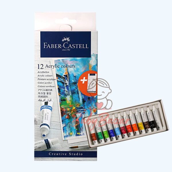 Faber Castell Student Acrylic Colour Set Pack of 12 - 9 ml