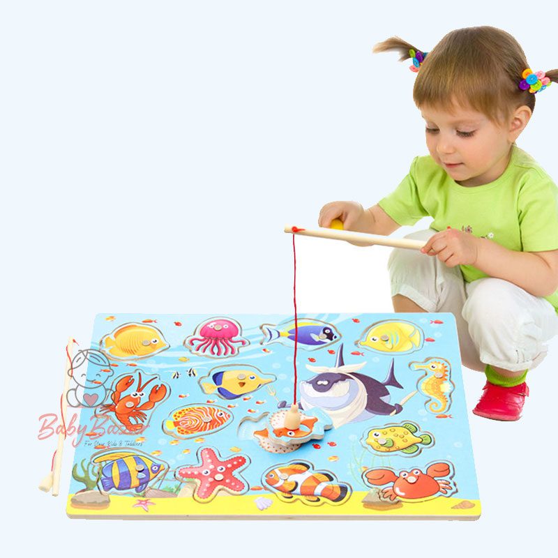 Fishing Magnetic Wooden Educational Puzzle Game