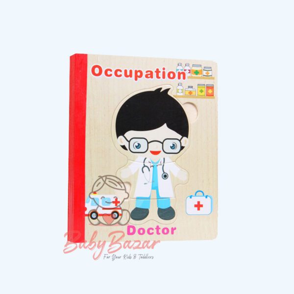 Educational Wooden Book Puzzle Occupation