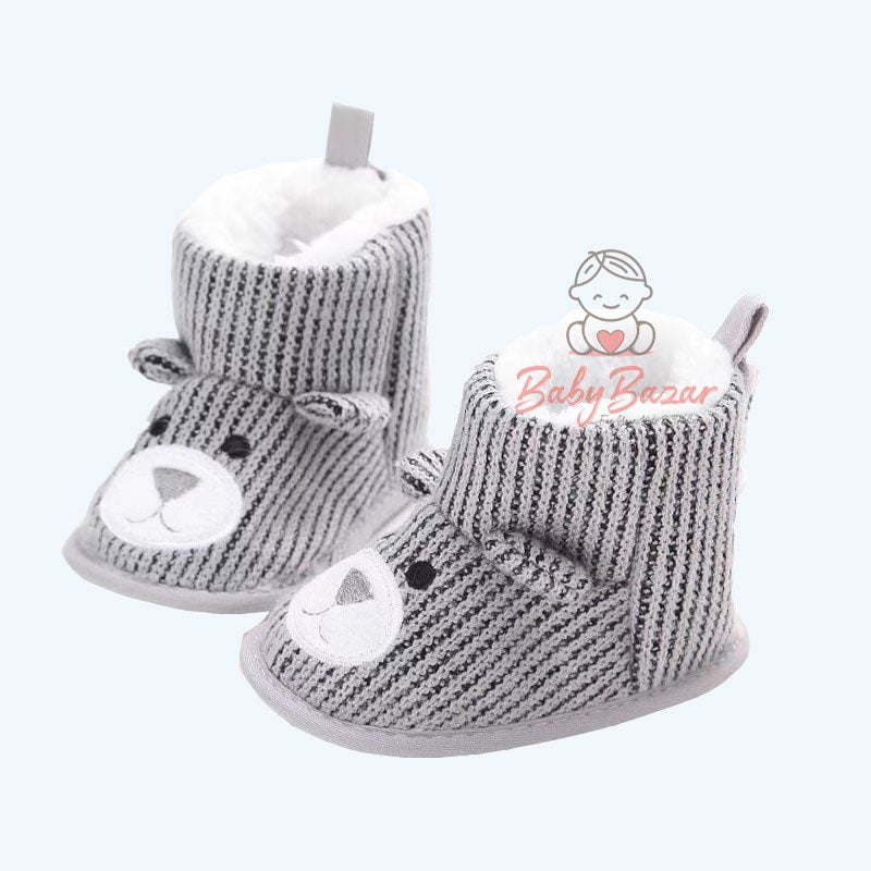 Winter Baby Girls Knit Woolen Soft bottom Toddler Shoes 110