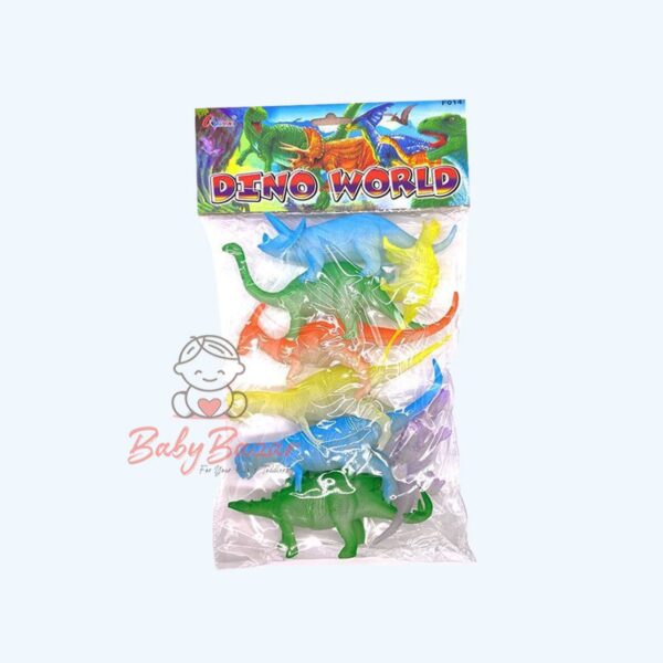 Glowing Dinosaur Figures Set in Dark Multi color