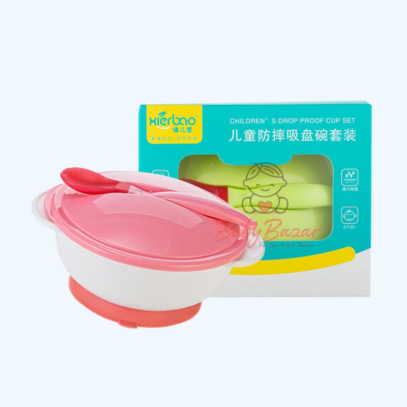 Baby Suction Bowl with Spoon Feeding Tableware S 9213 Xierbao