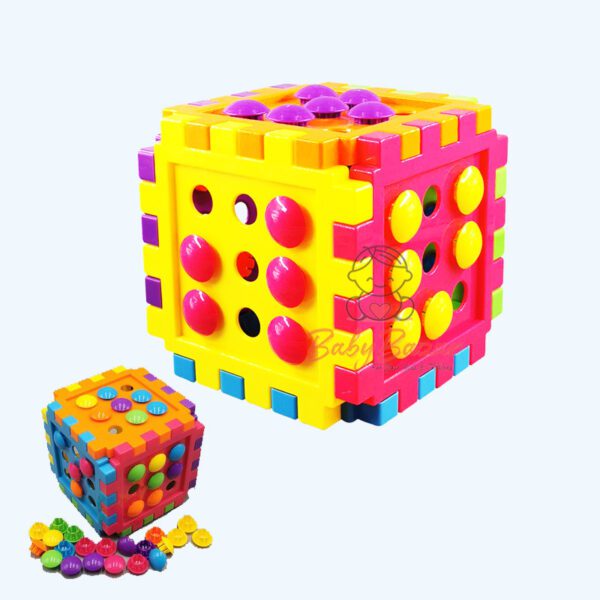 Kids large particle mushroom nail cube puzzle toys early education intelligence development