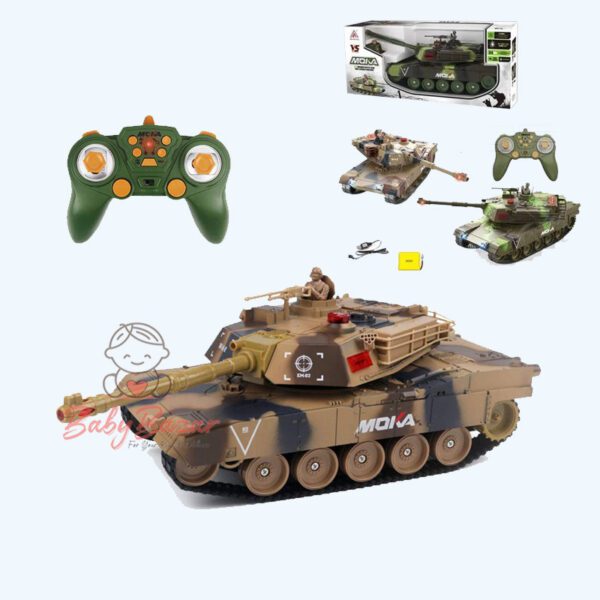 M1A2 Remote Control Battle Shooting Battle Tank Vehicle Lighting Cross-country Tracked Remote Control Tank