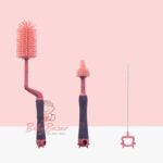 Rotary Silicone Bottle Brush Set of Three 9357 Xierbao