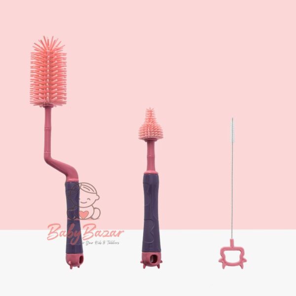 Rotary Silicone Bottle Brush Set of Three 9357 Xierbao
