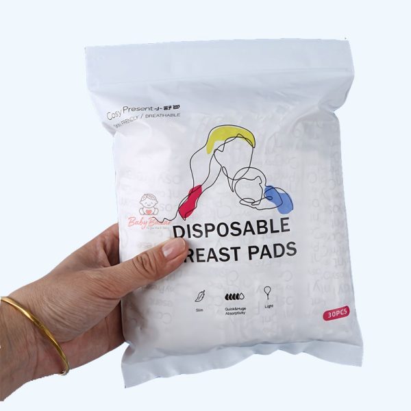 Disposable Nursing Breast Pads Anti Bioreactor 30 Pcs Pads