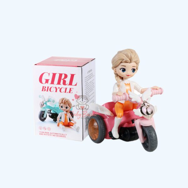 DIDAI Girl Rotate 360 Degree Bicycle Toy with Light Effects and Sound