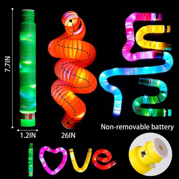 Light Up Pop Tube Sensory Toys for Kids 1 Pcs