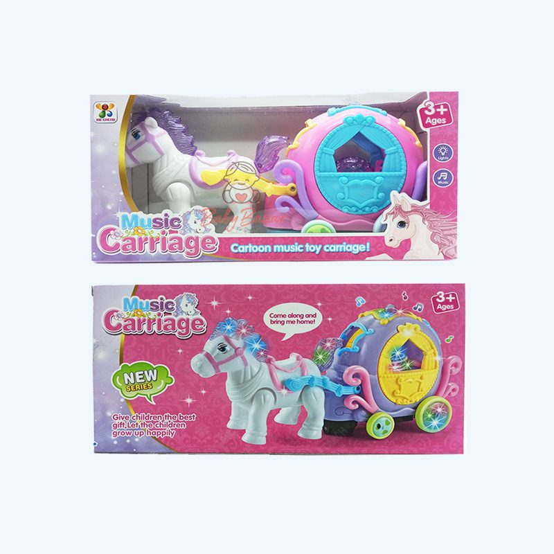 HORSE CARRIAGE Cartoon Light and Music Toy For Kids