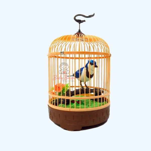 Beautiful Electronic Bird Singing Moving Chirping Toy Pet Bird in Cage