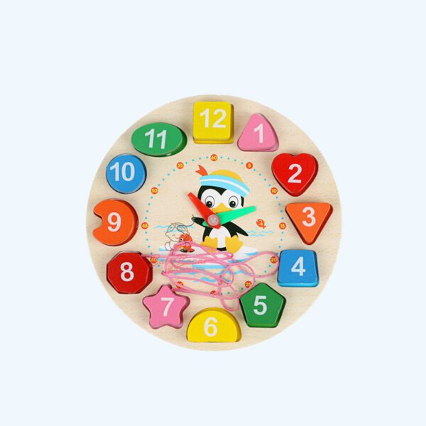 Wooden Clock Puzzle Sorting Educational Toys