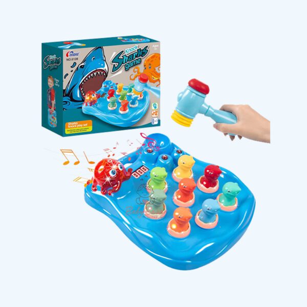 Knock Shark Game With Light And Music Toy