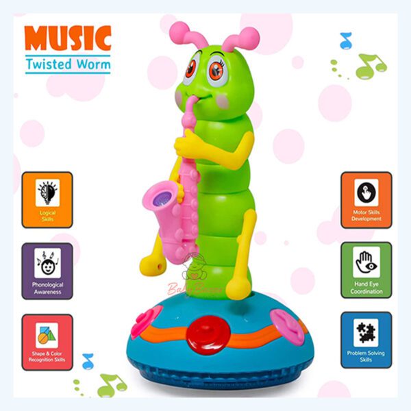 Music Twisted worm 3D Lighting and Music Toy