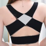 Women's Exotic Lingerie Sets Gathering Adjustable Sports Bra Without Steel Ring Front Buckle