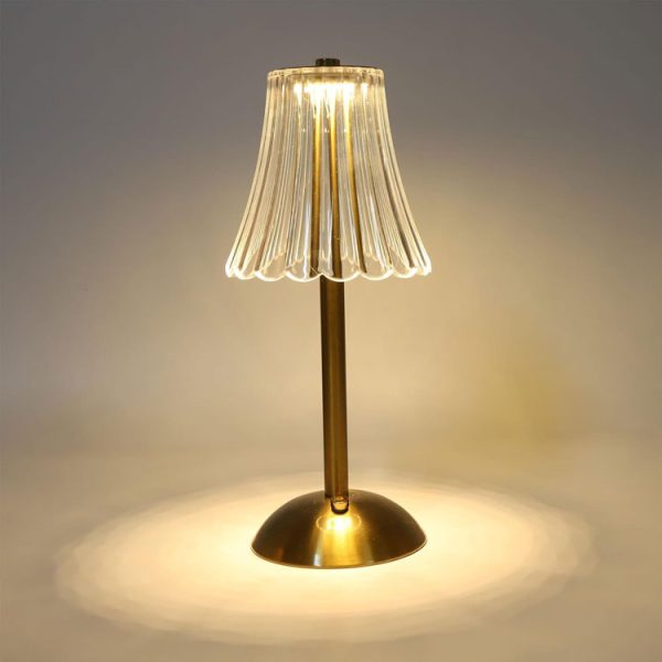 The lamp with crystal decor design that looks elegant on a table or nightstand, create a modern look in your entire room the light color will change