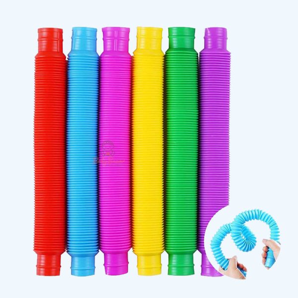 Glow Pop Tube Colorful Stretch 12 Pcs Sensory Toy