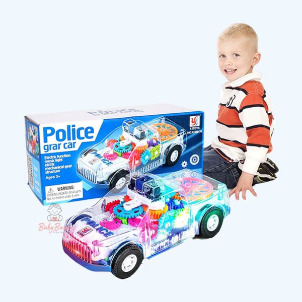 Police Gear Car with Lights & Music